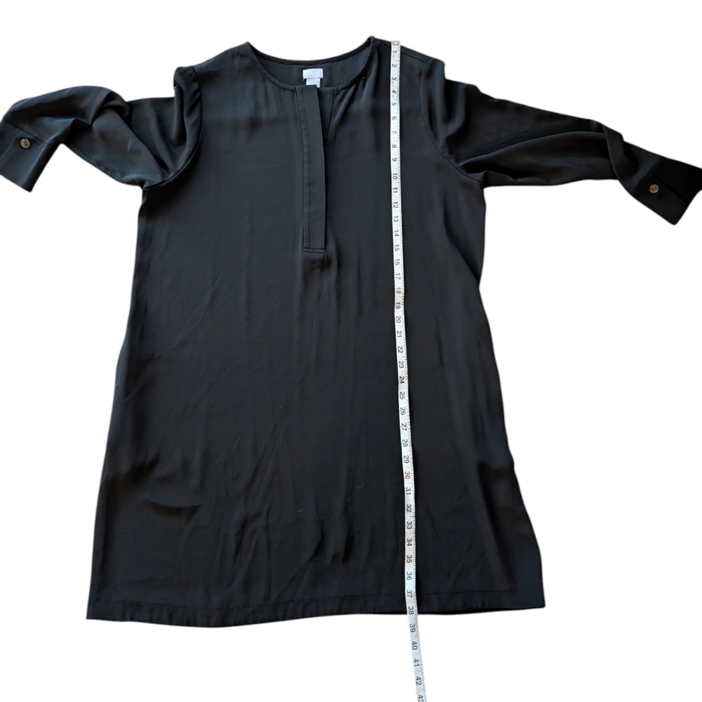 Chicos Long Sleeve Collarless Shirt Dress - Picture 14 of 15